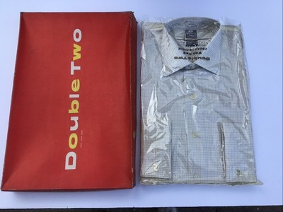 1959-61 Double Two, Mayfair Shirt. Größe 15 1/2.Original Verpackung. Originalverpackt