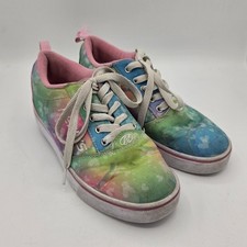 Heelys Tie Dyed W/ Hearts Girls Size 5 Skate Sneaker Shoe