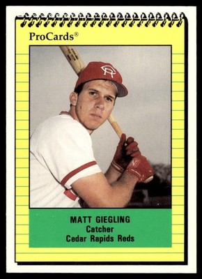 1991 ProCards #2722 Matt Giegling - Cedar Rapids Reds