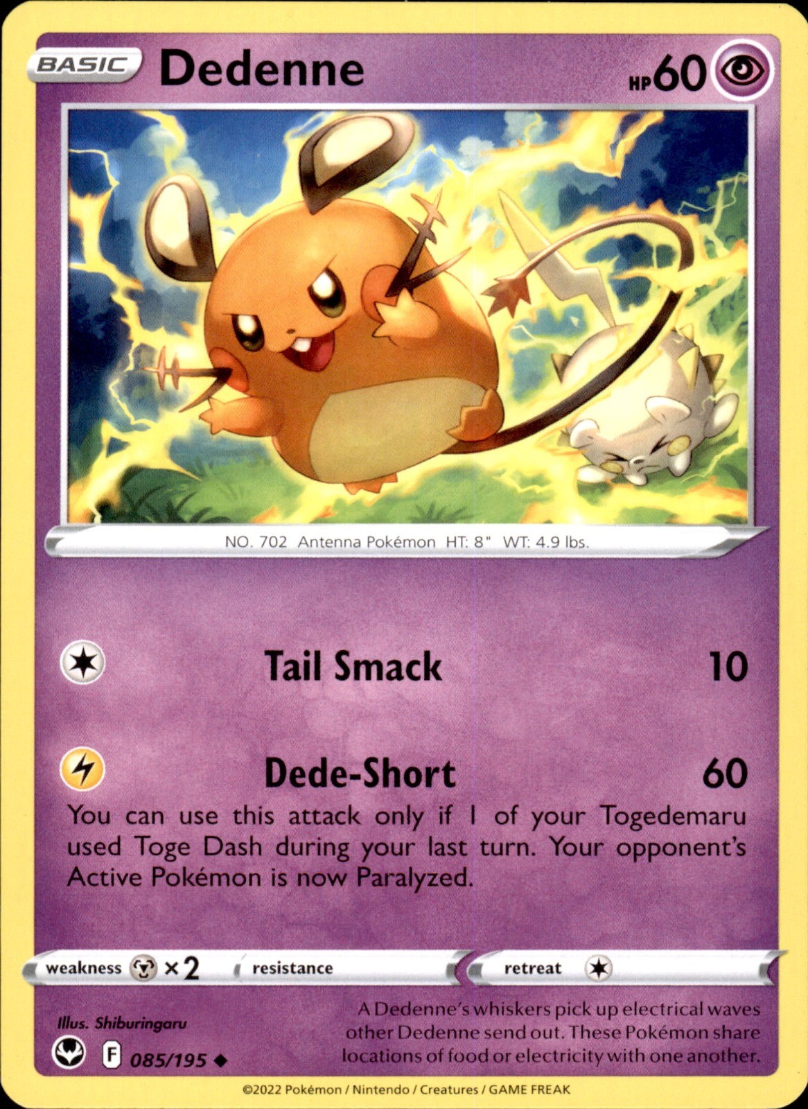 Dedenne 085/195 Uncommon - Pokemon SWSH12: Silver Tempest