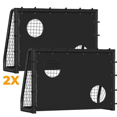 Fußballtor Spielen Gartenfußballtor Fußball mit Netz und Torwand Goal 180-300cm