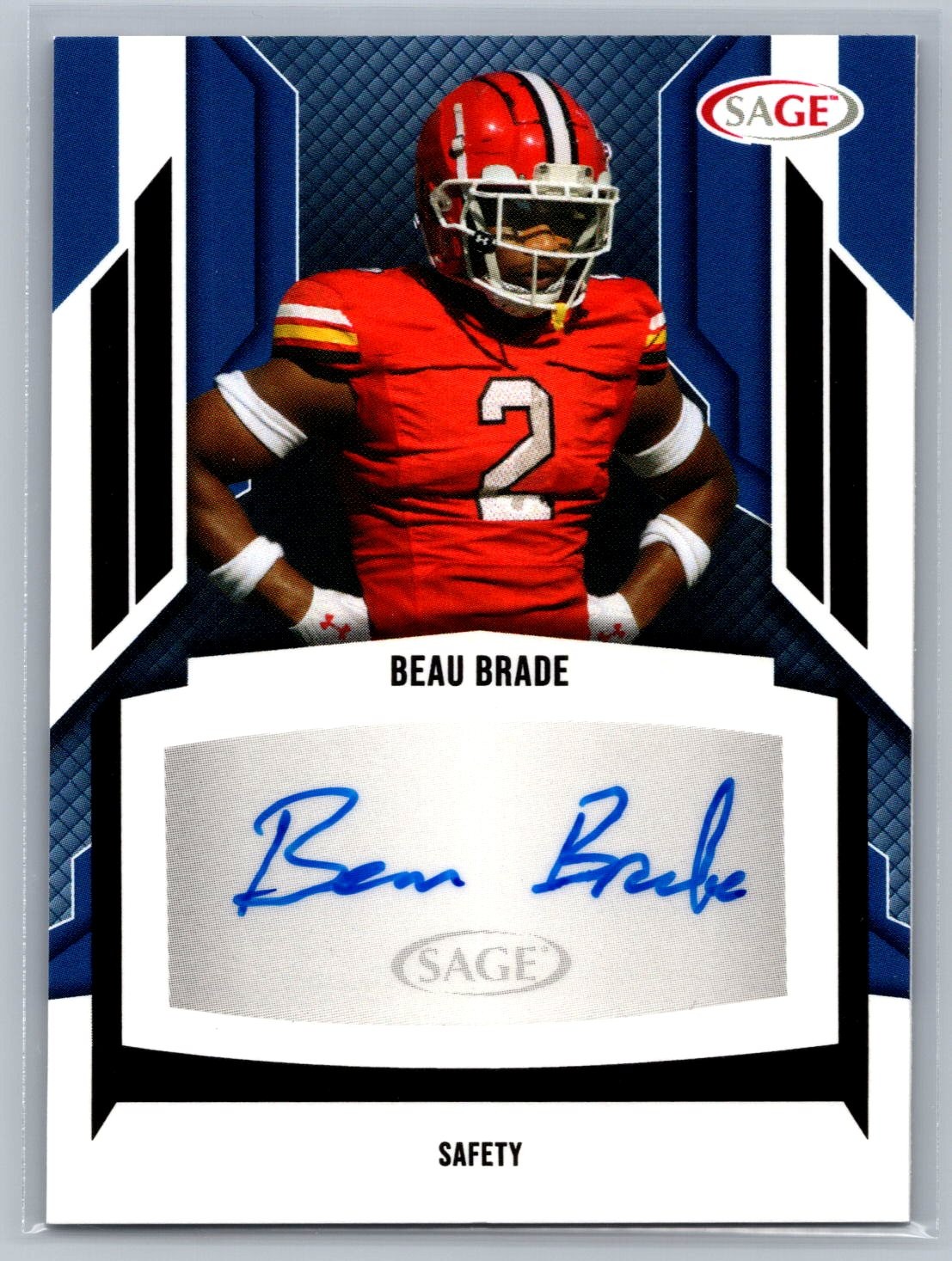 Beau Brade 2024 SAGE Autographs Black #A-BB2