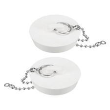 2 Pcs 2" Tub Stoppers Rubber Bathtub Stoppers Drain Plug for Home White
