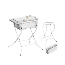 Collapsible Baby Bathtub with Stand - Large Capacity Baby Bath Tub with Therm...