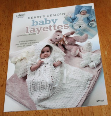 Annie's Attic ~ HEART'S DELIGHT BABY LAYETES Crochet Book #871209 - M. Crean