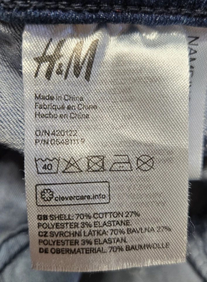 Leggings de mezclilla para niñas H&M, talla 8-9Y Foto 3 de 4