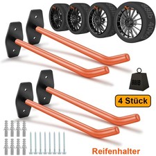 4  Autoreifen Wandhalter Reifenhalter Felgen Baum Halterung Reifen Wandhalterung