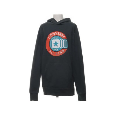 Converse, Kapuzenpullover, Größe: 158/170, Grau, Baumwolle/Polyester, Print #2vy