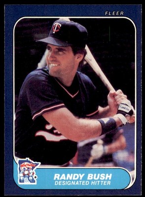 1986 Fleer Randy Bush Minnesota Twins #388