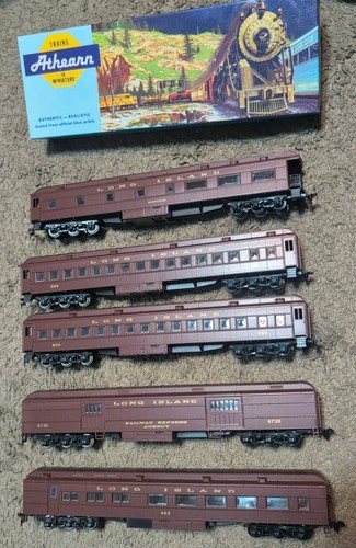 ESCALA HO Athearn CAJA AZUL FERROCARRIL LONG ISLAND #826, #834, #448, Montauk, #6735  | Zustand: Used