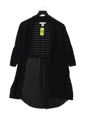 August Seide Damen Strickjacke S schwarz Baumwolle