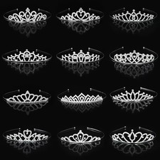 Cute Kid Princess Tiara Crown Crystal Headband Wedding Party Hair Accessories
