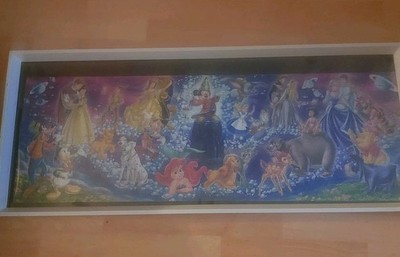 Disney MickyMaus Arielle Panorama Puzzle Bild fertig zum Aufhängen 105 x 35 cm