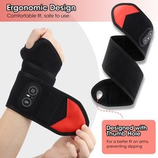 Electric Infrared Heated Wrist Wrap Brace Hand Massage Vibration for Pain Relief