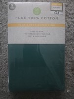 Dunelm 100% Cotton Flat Sheet Super King 310cm x 270cm Emerald