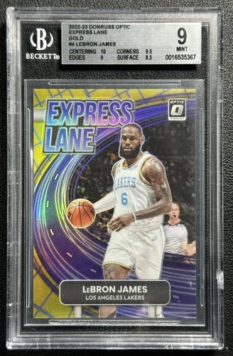 2022 Donruss Optic Basketball Gold LeBron James #4 BGS 9