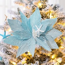 6 Pcs Large Coastal Christmas Ornaments 9.8 Inch Xmas Tree Decor