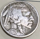 1917 Buffalo nickel, nice original FINE Condition, full date 1/2 horn no issues!