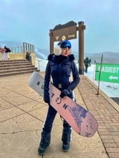 GSOU SNOW Women's Slim Faux Fur One-Piece Ski Snowboard Suit - XS Black