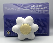 The Creme Shop 3d Teddy Headyband Plushie Spa Headband Flower Power NEW