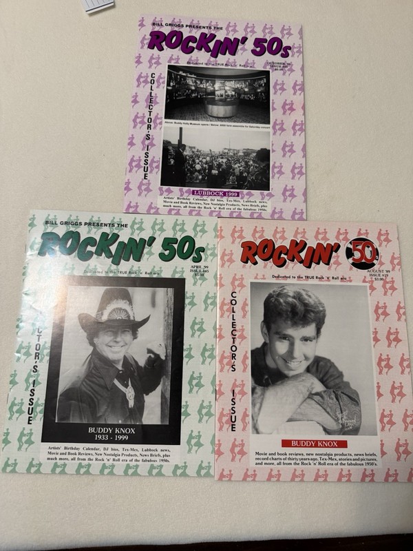 2 Buddy Knox Rockin 50s Magazines + 3rd In Mint Condition