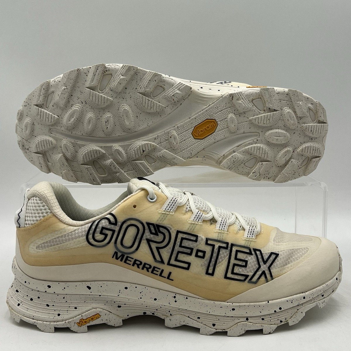 Mens Merrell MOAB Speed Goretex GTX White Black Trail Running 