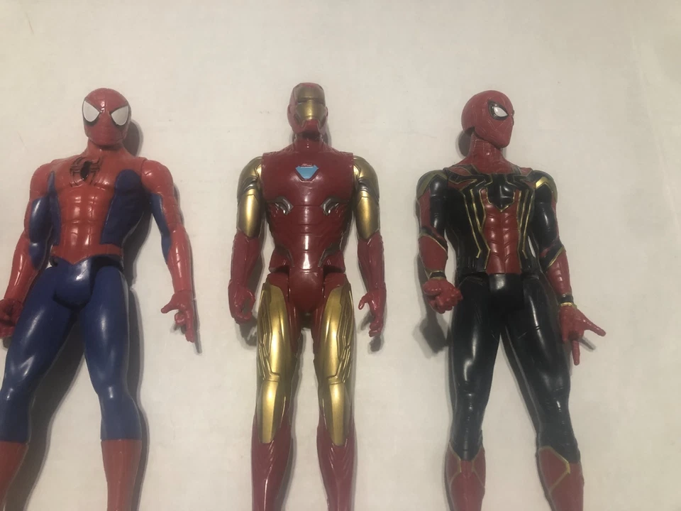 Lote de 5 figuras de acción Marvel de 12 pulgadas Black Panther, Spider Man, Iron Man, Foto 3 de 4