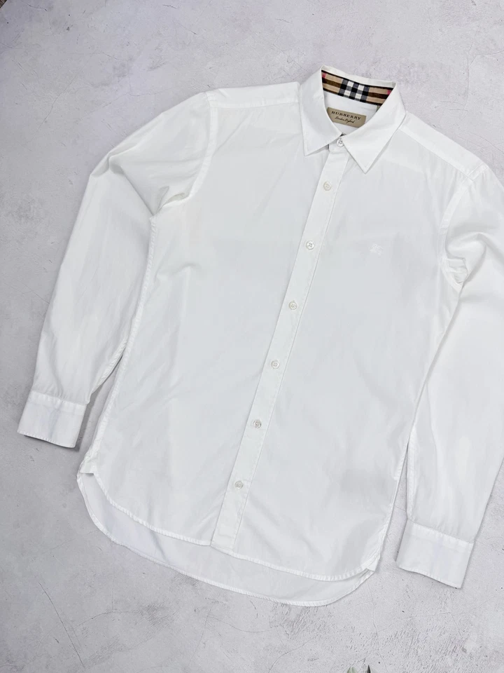 Burberry London England Shirt Classic White & Nova Check Pattern size XS - Image 2 of 4