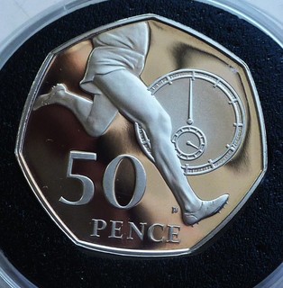 2004 ROGER BANNISTER 4 minute mile SILVER PROOF 50P excellent coin