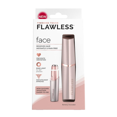 Facial Hair Remover for Women, Rose Gold Face Razor with LED Light, Recyclable P