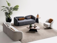 Sofagarnitur X2 3-Sitzer Sofas 1 Sitzer Modern Komplett Set Polster Garnitur
