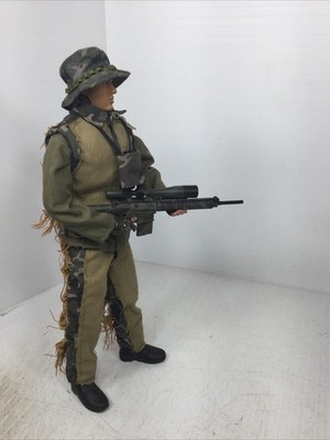 1/6 CUSTOM US ARMY / USMC MODERN SNIPER IN GHILLIE SUIT M-16