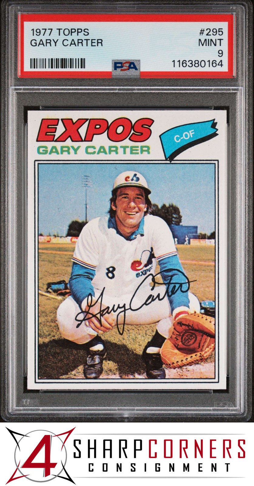 1977 TOPPS #295 GARY CARTER EXPOS HOF PSA 9