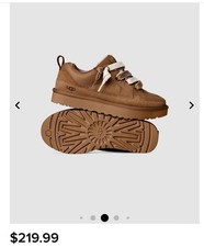 UGG Lowmel Trainers Sand Women's Shoes Suede  Canvas Top Sneakers 8 NEW