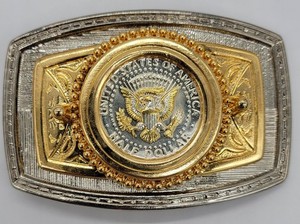 USA Half Dollar Gold/Silver Plated Belt Buckle