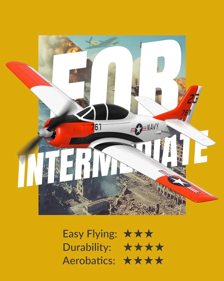 Easy-Flying T28 Trojan RC Plane with 20 Min Flight Duration - Batteries Included - Image 4 of 4