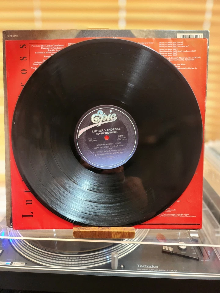 Luther Vandross, Never Too Much, 1981 1st Epic, FE-37451, VG+/VG - Image 3 of 4