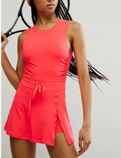 NEW FREE PEOPLE FP MOVEMENT ELECTRIC SUNSET EASY DOES IT MINI DRESS SZ S