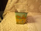 ANT. J. CHEIN SQUARE METAL SAND PAIL.4.25"-6" TO HANDLE