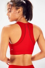 NWT Fabletics Red Padded - Medium Impact - Katelyn Sports Bra Size SMALL