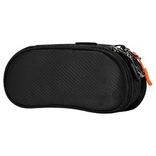Double Sunglasses Case, Soft Portable Eyeglasses Pouch with Carabiner, Black