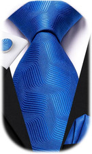 Mens Paisley Striped Tie WOVEN Necktie for Men and Handkerchief Cufflinks Set We