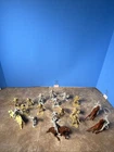 VINTAGE MARX WESTERN TOWN PLAYSET TAN And Gray COWBOYS & HORSES 54MM