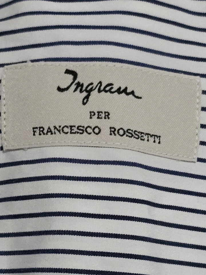 Camicia sartoriale uomo Ingram taglia 16/41 con iniziali ricamate - Immagine 3 di 4