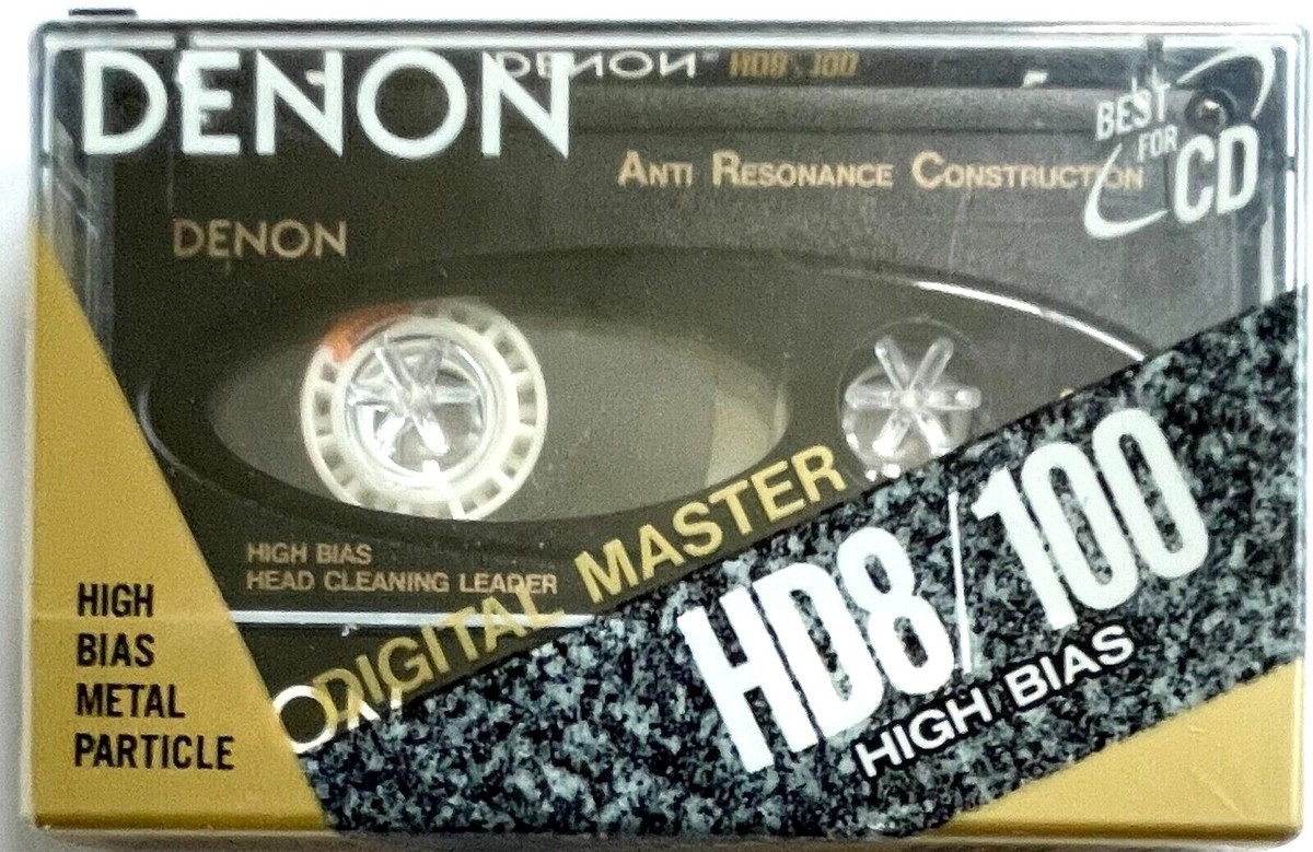 Denon HD8 Blank Cassette Tape | 100 Minutes | High Bias Type II