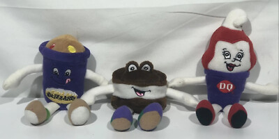 Dairy Queen Bean Bag Plush Pals Set Of 3 Blizzard Cookie Dipped