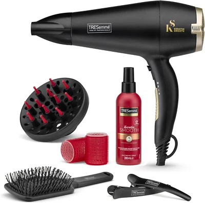 THE CONAIR GROUP LTD TRESemme Keratin Smooth 2200W Volume Shine Hair Dryer Gift Set, Diffuser Dryer
