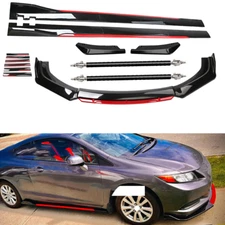 For Toyota Camry SE XSE Front Bumper Lip Spoiler Splitter Side Skir Glossy