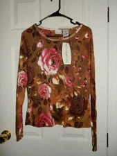 White Stage M Ladies 100% Cotton , Lush Rose Top