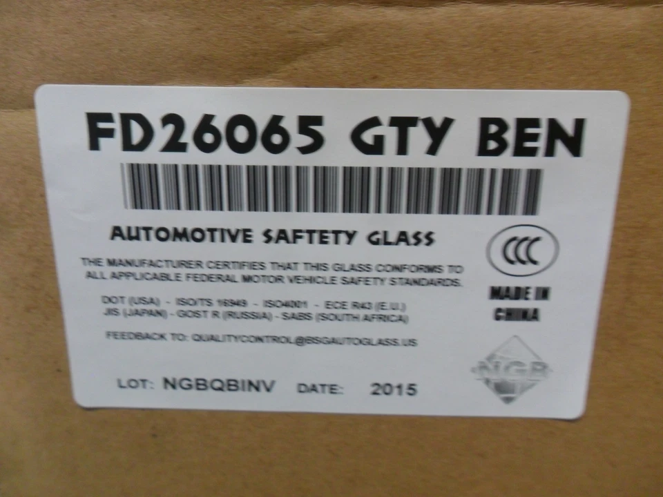 FOR 2014-2016 MAZDA 3 REAR LEFT DRIVER SIDE DOOR GLASS WINDOW FD26065GTY Foto 4 de 4